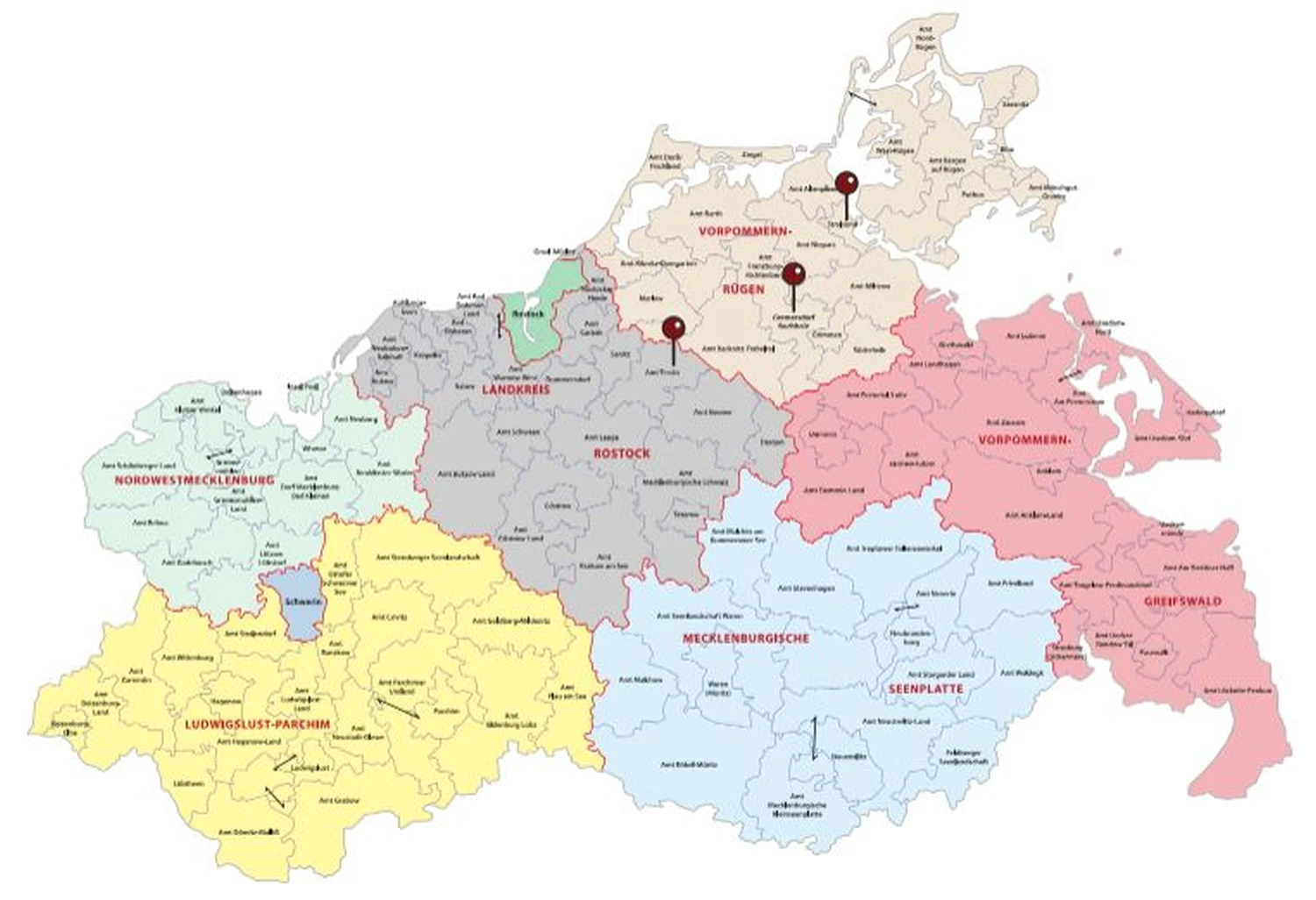 Mecklenburg-Vorpommern Landkreise